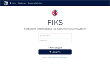 Tablet Screenshot of fiks.fotball.no